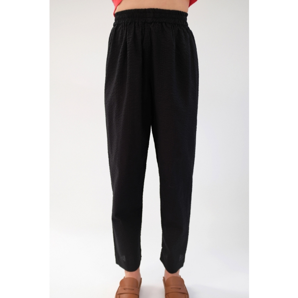 Beklina Basic Pant in Textured Black